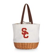 USC Trojans SC Interlock Wicker-bottom Basket Tote
